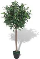 Albero di Alloro Pianta Artificiale con Vaso 120 cm Verde