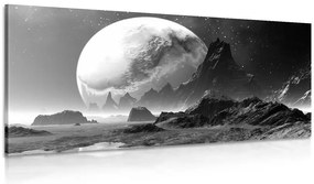 Stampa su tela – Paesaggio fantastico in bianco e nero