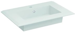 Lavabo rettangolare Bellagio L 71 x P 46 x H 14 cm in ceramica bianco