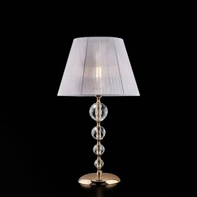 Lampada da tavolo Classica Ruben Metallo Oro e Cristallo 1 luce E27