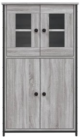 Credenza grigio sonoma 62x32x106,5 cm in legno multistrato