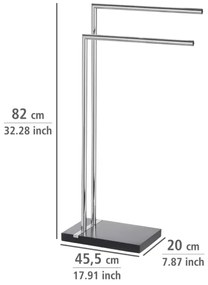 WENKO 20461100 - Porta asciugamani NOBLE 45,5x82 cm cromo/nero