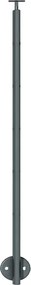 Palo semicircolare in alluminio BURGER Prestio attacco laterle nero H 113 x ⌀ 6.7 cm
