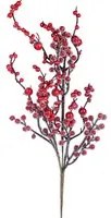 Set 4 Rami Ilex Ghiacciato 70 cm Rosso