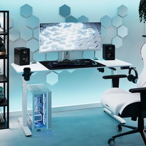 Scrivania Regolabile in Altezza Diablo X-Tensio 1400 Bianco