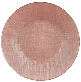 Piatto da pranzo Rosa Vetro 26,6 x 2 x 26,6 cm (6 Unità)