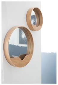 Specchio da parete con vano portaoggetti Round Wall, ⌀ 40 cm - Zuiver