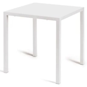 Tavolo TOLONE in metallo bianco 80&#215;80 cm, impilabile