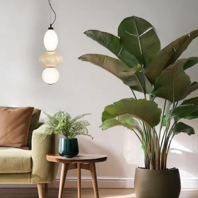 Lampadario LED a sospensione con filo ASCOLI LED/18W/230V diametro 20 cm beige