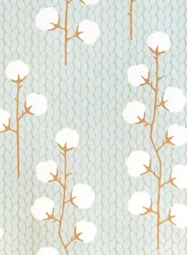 Tapete Sweet Cotton von Majvillan - Soft Blue/ Grey/ Brown