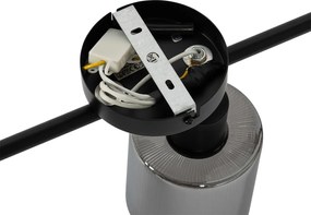 Faretto da soffitto nero con vetro fumé 3 luci orientabili - Laura