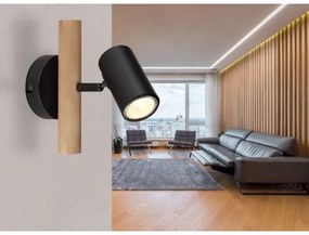 Globo 57913-1 - Faretto da parete HERTI 1xGU10/5W/230V legno/metallo