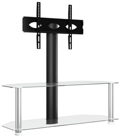 Supporto tv angolare 2 livelli per 32-70 pollici nero e argento