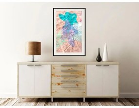 Poster Colourful Camouflage (Peach)