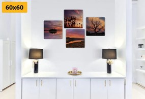 Set di quadri – Natura piena di colori romantici
