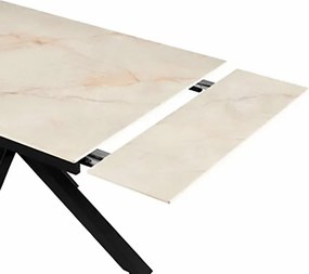 Tavolo Da Pranzo Allungabile 90x160-240 Cm Effetto Marmo Gold