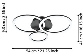 Eglo 31771 - Plafoniera LED dimmerabile PARRAPOS-Z LED/33W/230V