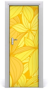 Adesivo per porta Fiori gialli 85x205 cm