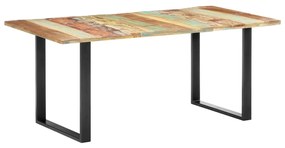 Tavolo da pranzo 180x90x76 cm in legno massello di recupero