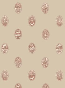 Josephine Munsey Carta da parati Linear Cameos - Cromwell Stone/ Hibernacle/ Salt Ridge