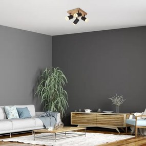 Rabalux 73124 - Plafoniera TORAS 4xGU10/5W/230V rovere