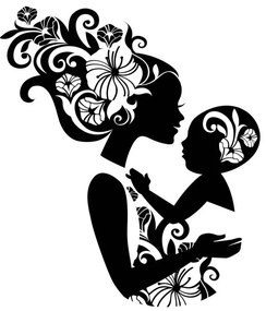 Carta da parati – Tra le braccia della madre