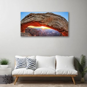 Foto quadro su tela Roccia, sole, paesaggio 100x50 cm