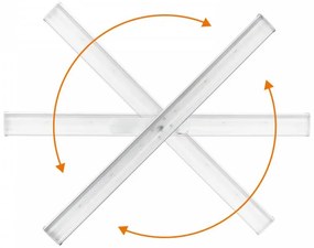 Lampada LED Lineare 34W, Trifase,60cm, simm. 2x45° con driver Philips Colore Bianco Variabile CCT