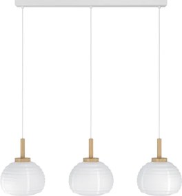 Eglo 44066 - Lampadario su cavo SUMMERHILL 3xE27/40W/230V bianco/beige