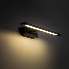 TK Lighting Gallery Applique a LED, nero, metallo larghezza 41,5 cm IP44