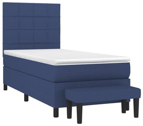 Giroletto a molle con materasso blu 80x200 cm intessuto