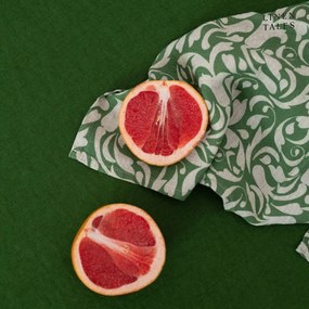 Strofinaccio in lino 45x65 cm Evergreen Damask – Linen Tales