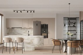 Lampadario nero in metallo Virta – Sollux