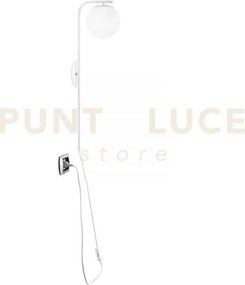 Applique a parete odisseo bianca 1 luce attacco e14 15x15x65,5cm in...