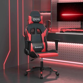 Sedia Da Gaming Massaggiante Rosso E Nero İn Similpelle /