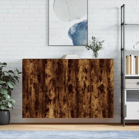 Mobili A Parete 2 Pz Rovere Fumo 69,5x34x90 Cm /