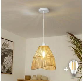 Brilagi - Lampadario LED a sospensione con cavo CERIA BOHO 1xE27/40W/230V Ø 30 cm marrone