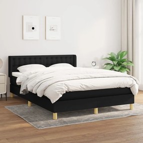 Giroletto A Molle Con Materasso Nero 140x190 Cm İn Tessuto /