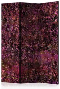 Paravento separè Tesoro Rosa - texture di fiori viola in un motivo astratto