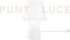 Lumetto gleam interamente in vetro bianco 1 luce attacco e27 17x255cm