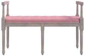 Panca rosa 110x40x70 cm in velluto