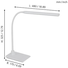 Eglo 96435 - Lampada LED da tavolo LAROA LED/3,5W/230V bianco