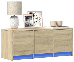 Mobile Porta Tv Con Led Rovere Sonoma 97x34x40 Cm İn Truciolato /