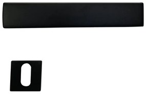 Maniglia su rosetta con bocchetta Q-arte in zama nero opaco, 2 pezzi