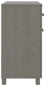 Credenza hamar grigio chiaro 79x40x80 cm legno massello di pino