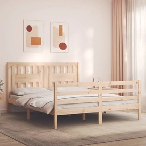 Giroletto Con Testiera 160x200 Cm İn Legno Massello /