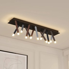 Plafoniera a LED Stoika Lucande, dimmerabile, Nero, Soggiorno / Sala da pranzo, Metallo, Moderno, Plafoniera LED
