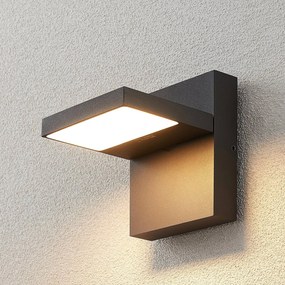 Applique da esterni a LED Silvan Lucande, Nero, Alluminio, Moderno, Applique LED da esterni