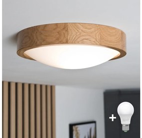 Brilagi - Lampada LED da soffitto CARVALHO SLIM 1xE27/60W/230V rovere Ø27 cm