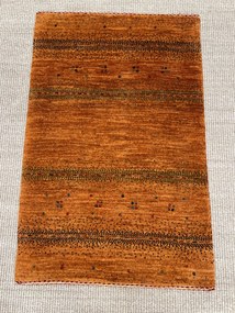 Loribaft Tappeto 90x60 Giallo (Iran) Annodato A Mano